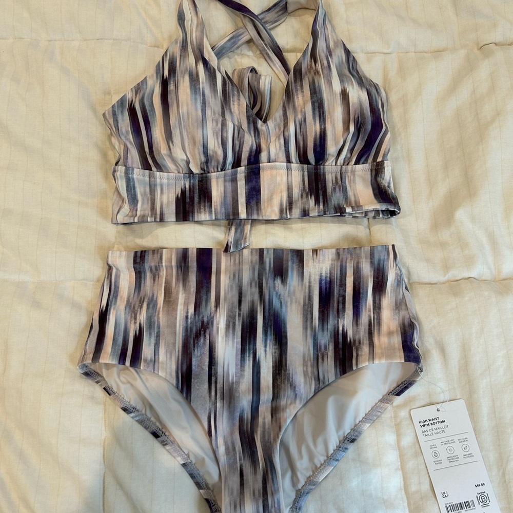 Striped atheleta Bikini Set